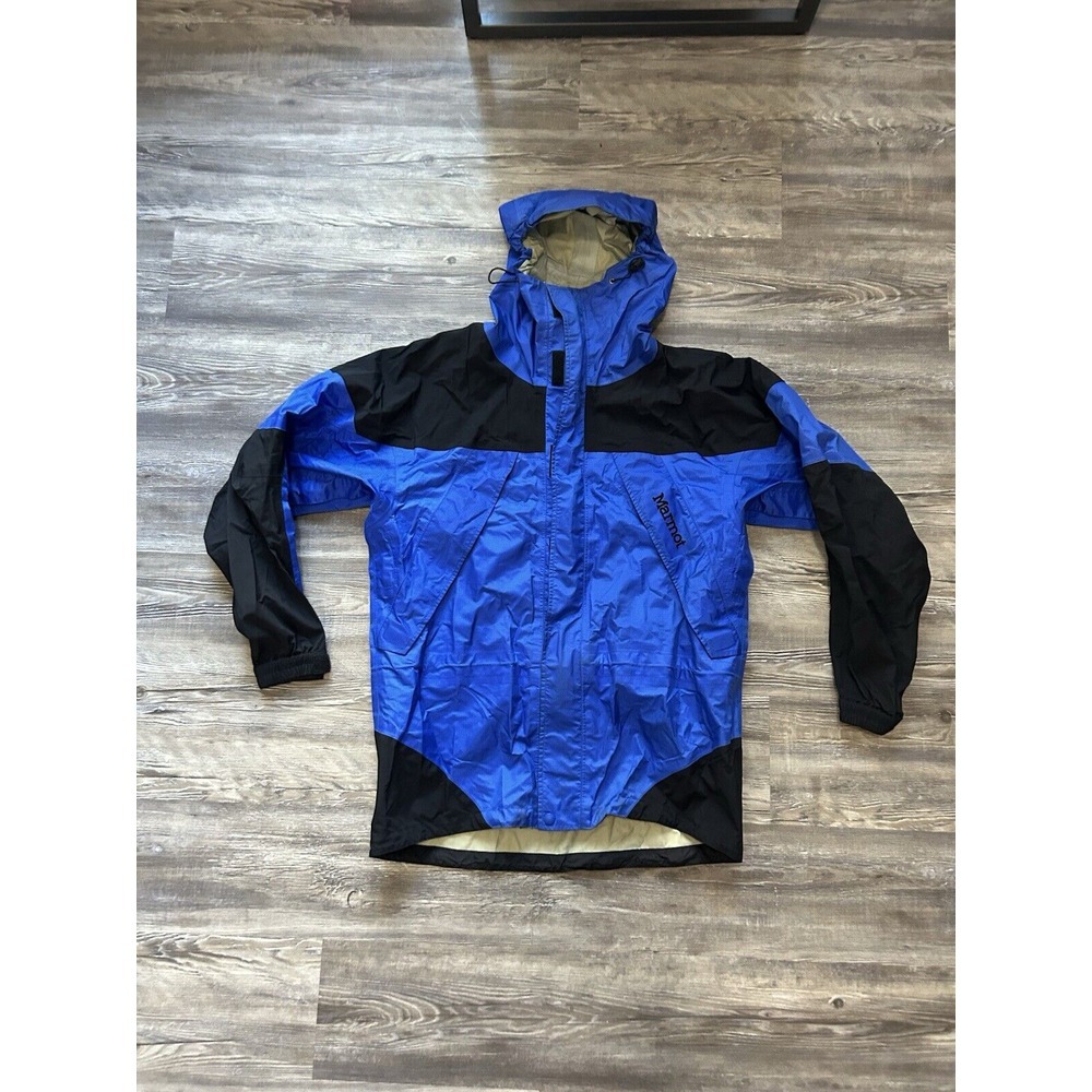 Marmot Jacket Full Zip Mens Blue‎ Lined Lightweight Windbreaker Packable Medium